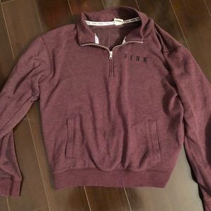 Pink quarter zip